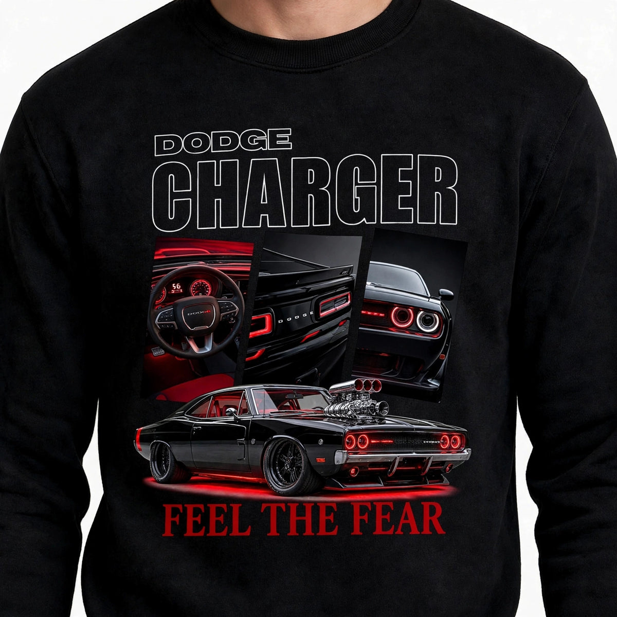 Dodge Charger Graphic Sweatshirt | 350 GSM | 100% Cotton