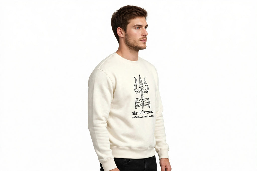 Shiv Trishul Graphic Sweatshirt | 350 GSM | 100% Cotton