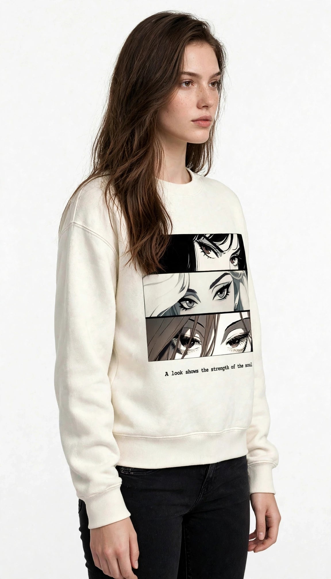 Girl Eyes Graphic Sweatshirt | 350 GSM | 100% Cotton