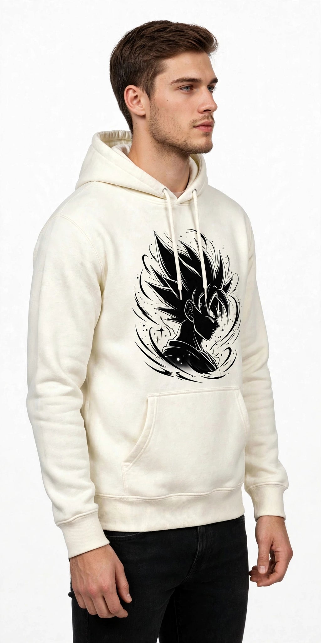 Black Anime Graphic Hoodie | 350 GSM | 100% Cotton