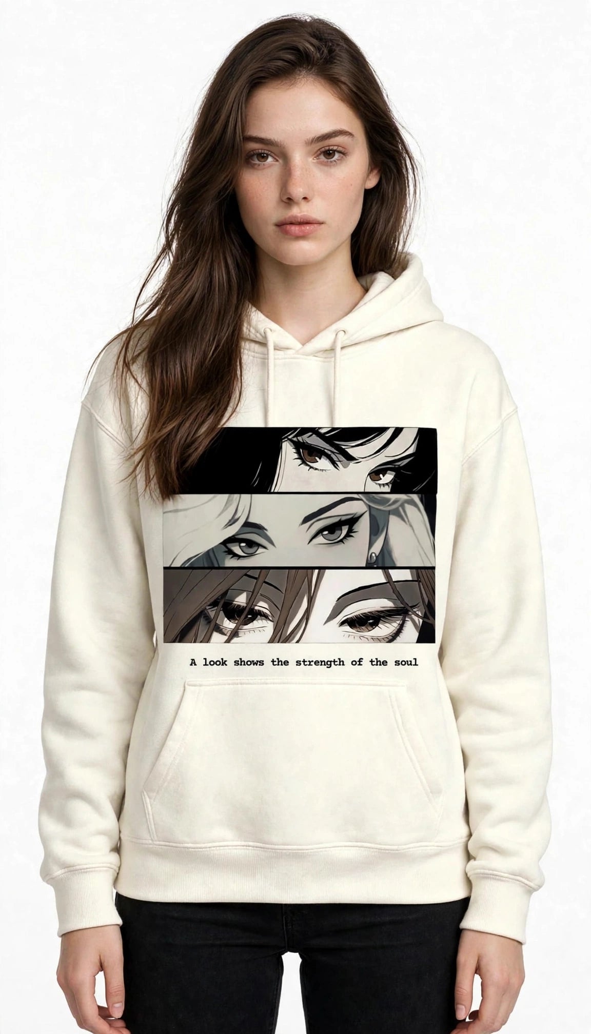 Girl Eyes Graphic Hoodie | 350 GSM | 100% Cotton